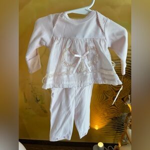 Baby Biscotti Ruffled Pink Set